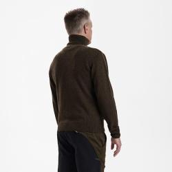 Deerhunter Sheffield Knit with zip-neck Cypress Dark Elm, XL