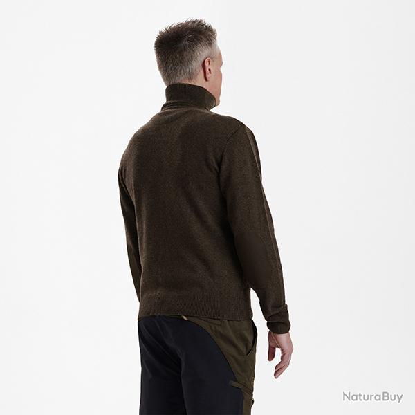 Deerhunter Sheffield Knit with zip-neck Cypress Dark Elm, S