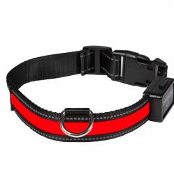 EYENIMAL Light Collar USB Rechargeable Rouge, 65cm (L) x 2,5cm (l), L