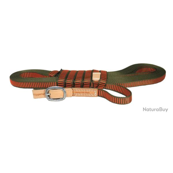 Longe pour chien de sang orange et verte - Niggeloh 12m (L) x 2cm (l)