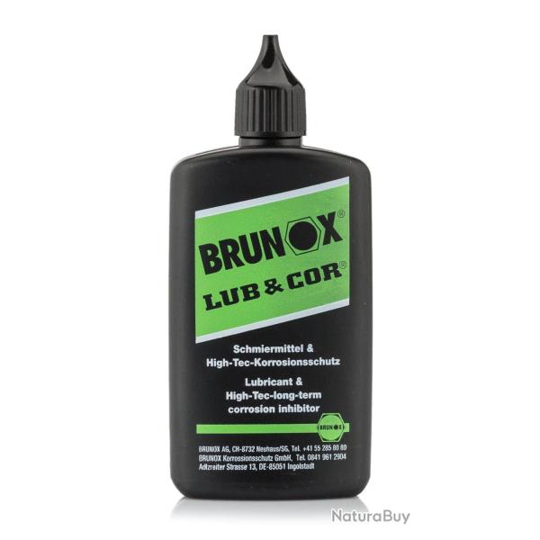 Lubrifiant Lub & Cor en bouteille 100 ml avec orifice goutte � goutte - Brunox