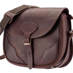 Sac &agrave; cartouches en cuir pleine fleur