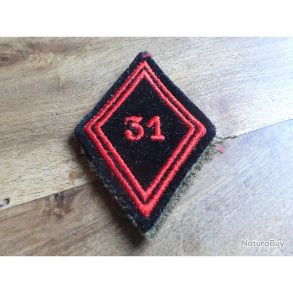 insigne losange de bras 31 eme r�giment du g�nie