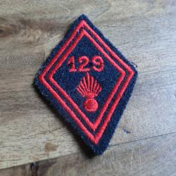 insigne losange de bras 129 eme r&eacute;giment d'infanterie