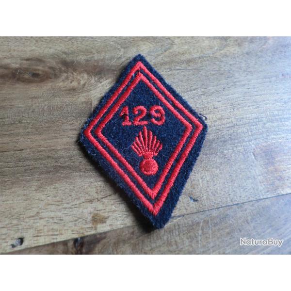 insigne losange de bras 129 eme r�giment d'infanterie