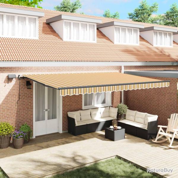 Auvent R�tractable Multicolore 500 �300 cm tissu