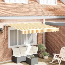 Auvent R&eacute;tractable Jaune 300 x 200 cm tissu