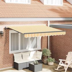 Auvent R&eacute;tractable Jaune 300 x 200 cm tissu