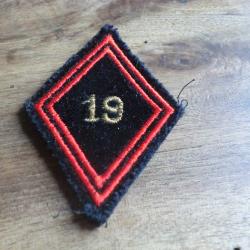 insigne losange de bras 19 eme r&eacute;giment du g&eacute;nie