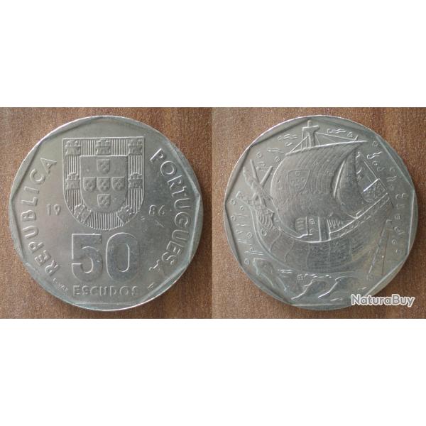 Portugal 50 Escudos 1986 Neuve Piece Bateau Europe Centavo Escudo