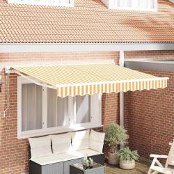 Toile de rechange pour auvent Jaune et blanc 3 x 2 m Polyester