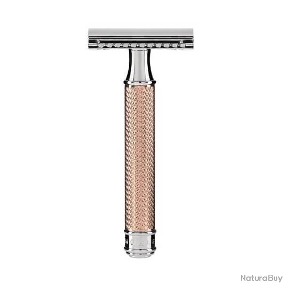 Rasoir Muhle Tradition de s�curit� chrom� rose peigne ferm�