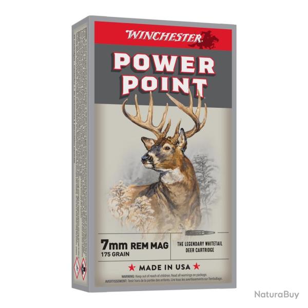 BALLES 7RM POWER POINT 175GR - WINCHESTER