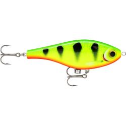 POISSON NAGEUR SUPER SHADOW RAP JERK 11CM 41G - FIRE TIGER - RAPALA