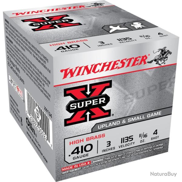CARTOUCHES SUPER X 410 MAGNUM 19.5G BJ X25 - N 6 - WINCHESTER