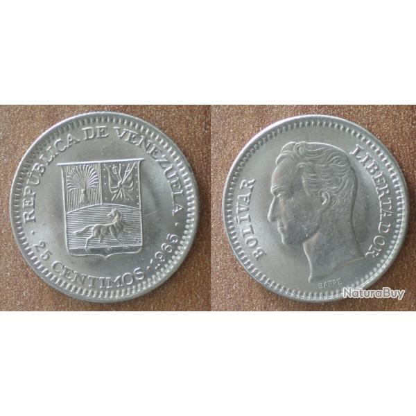 Venezuela 25 Centimos 1965 Simon Bolivar Piece Embleme
