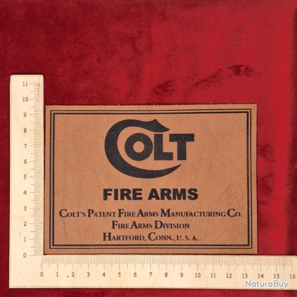 Etiquette en cuir pour coffret Colt #1
