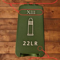 Bo&icirc;te pour munition  22Lrx50 kaki+beige