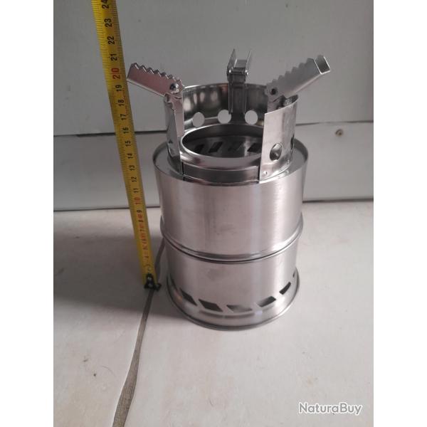 R�chaud � bois inox