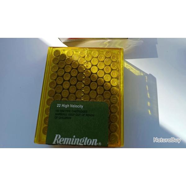 Lot de balles remington 22 high velocity
