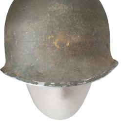 Casque US M1 pattes fixes avec liner marqu&eacute;     WW2 ORIGINAL