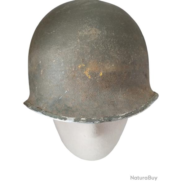 Casque US M1 pattes fixes avec liner marqu�     WW2 ORIGINAL