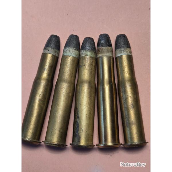 Un lot de cinq cartouches Gras Mle 79/84 balle plomb calpin�es 83/84/85/SFM P,noire ,prix net en D