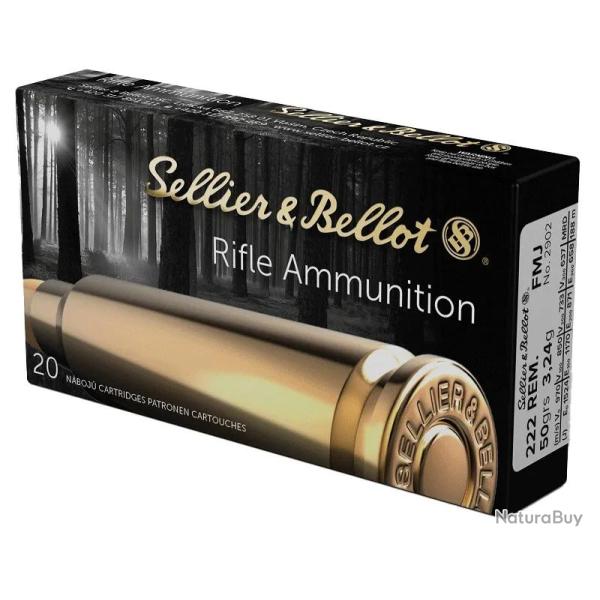 Balles Sellier & Bellot FMJ 222 Rem