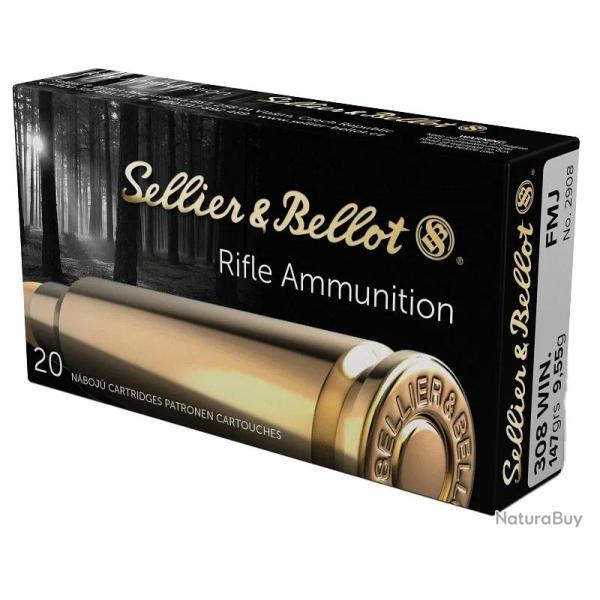 Balles Sellier & Bellot FMJ 308 Win 147gr