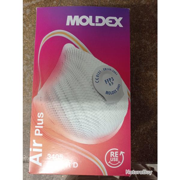 Masques poussi�res r�utilisables 3405 MOLDEX FFP3 Air Plus haut de gamme lot de 5 pieces