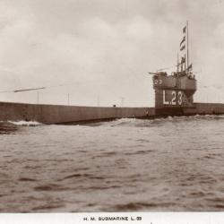 Carte postale du sous-marin S/M. L23 Group2 'L' CLASS LAID DOWN 29/8/1917 -N&deg;8127