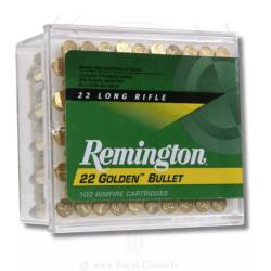 100 balles GOLDEN BULLET HP HV Cal.22LR 36Grs REMINGTON