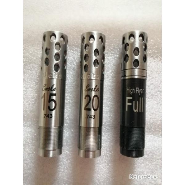 chokes kicks smoke pour fusil browning ,winchester ,miroku cal 12 invector +