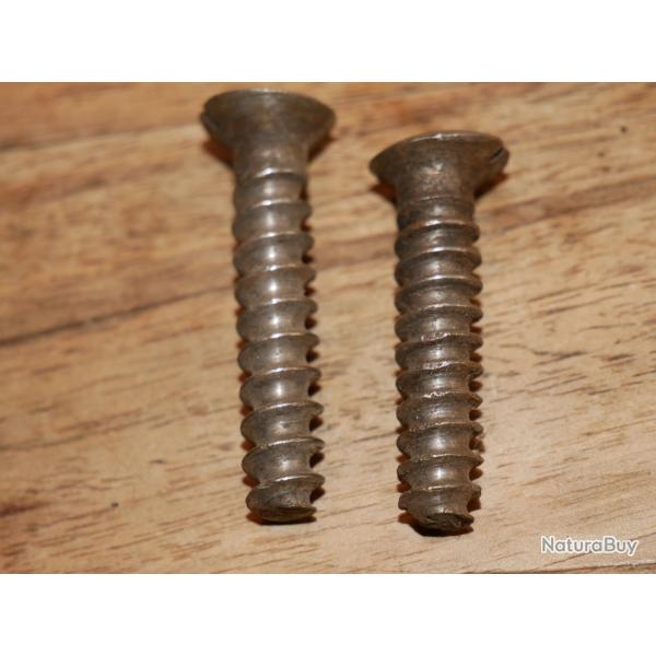 Paire de vis de plaque de couche de fusil � silex ou � percusion R�glo Fran�ais