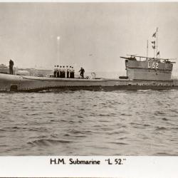 Carte postale sous-marin H.M.S. L52 -N&deg;8122