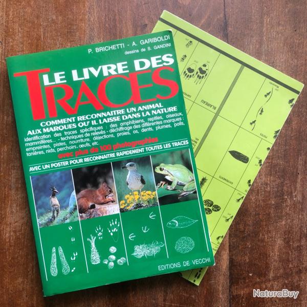 Le livre des traces d'animaux + poster - Brichetti & Gariboldi - De Vecchi 1993
