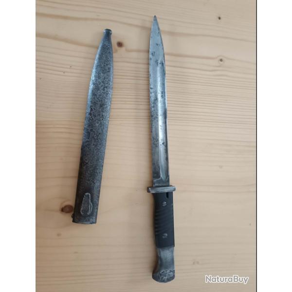baionnette mauser 98k 1941 avec son fourreau