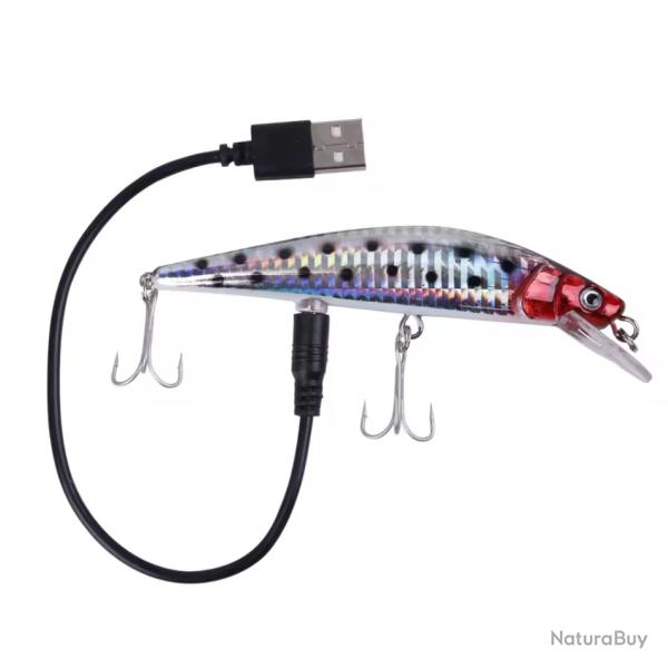 Nouveaux Leurre Bionique, Vibrant, Lumineux USB Rechargeable