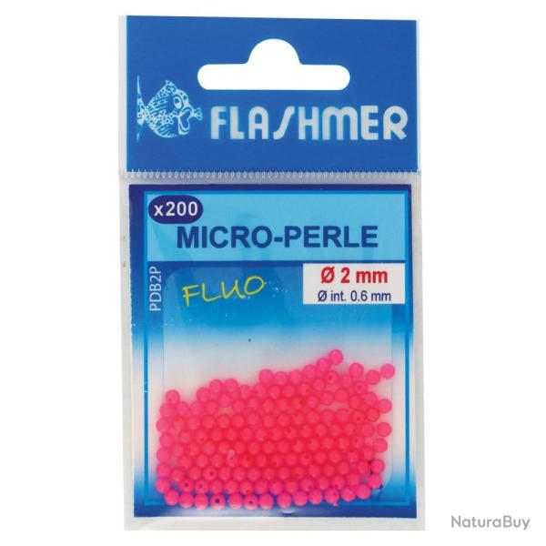 PERLES BALAI 3MM - FLUO ROUGE - FLASHMER