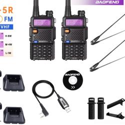 Paire de 2 Baofeng UV-5R (8 Watts) + accessoires