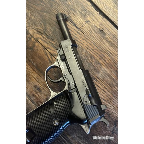 Pistolet Walther P38 WW2 Mauser Byf44 Monomatricule Cal. 9x19mm Luger