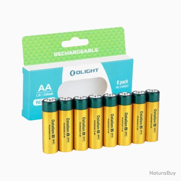 8 piles AA 2100 mAh Rechargeables
