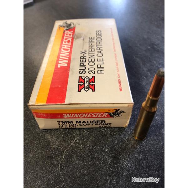 Munitions Winchester calibre 7x57 Mauser