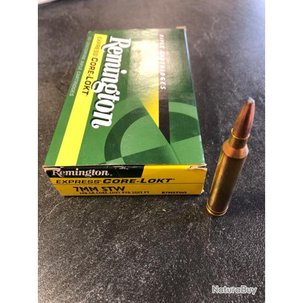 20 munitions Remington calibre 7mm STW