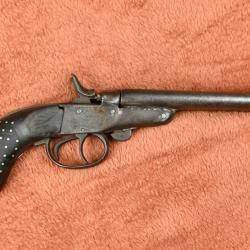 Pistolet double basculant percussion centrale cal.380