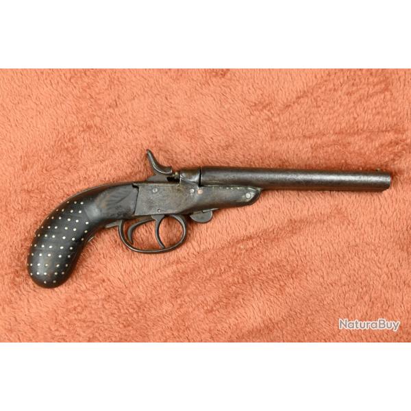 Pistolet double basculant percussion centrale cal.380