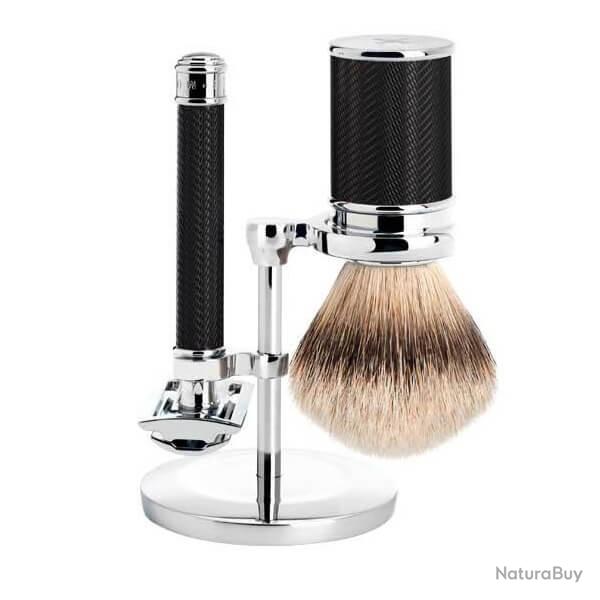 Set 3 pi�ces Muhle Tradition s�curit� chrom� noir pur argent�