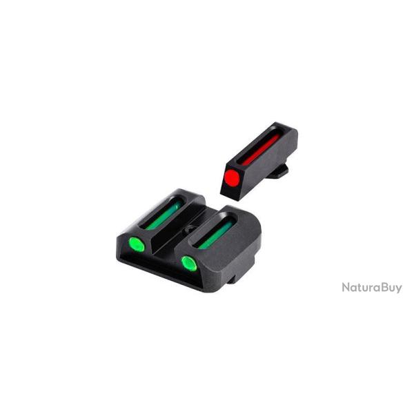 Truglo Hausse fixe et guidon Fibre Optique - Pour Glock - Bas (TG131G1)