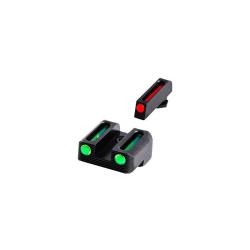Truglo Hausse fixe et guidon Fibre Optique - Hausse fixe et guidon Fibre Optique - Pour Glock - Type