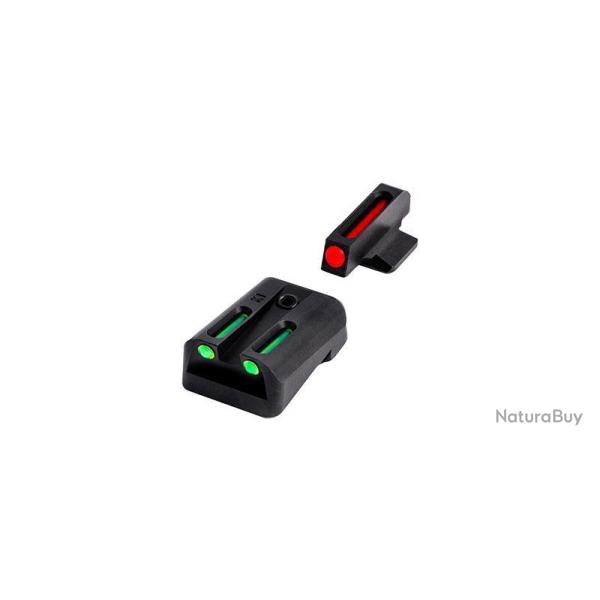 Truglo Hausse fixe et guidon Fibre Optique - Hausse fixe et guidon Fibre Optique - Pour Kimber - R�f